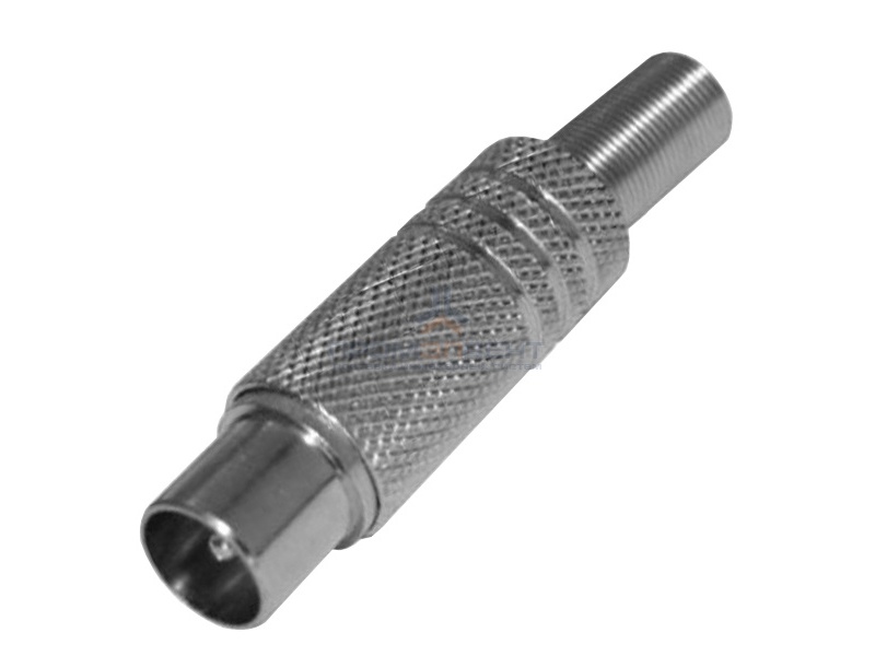 Штекер TV никель c пружиной