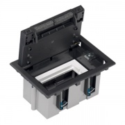 Люк Simon SF110-14 на 1 S-модуль (2 модуля 45х45мм), 170х115мм, глубина 90-120мм, графит